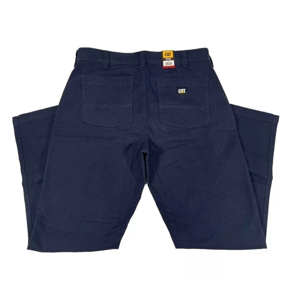 CAT Caterpillar Flex Waistband Straight Leg Canvas Utility Work Pant Blue. 40x32 - Picture 4 of 5